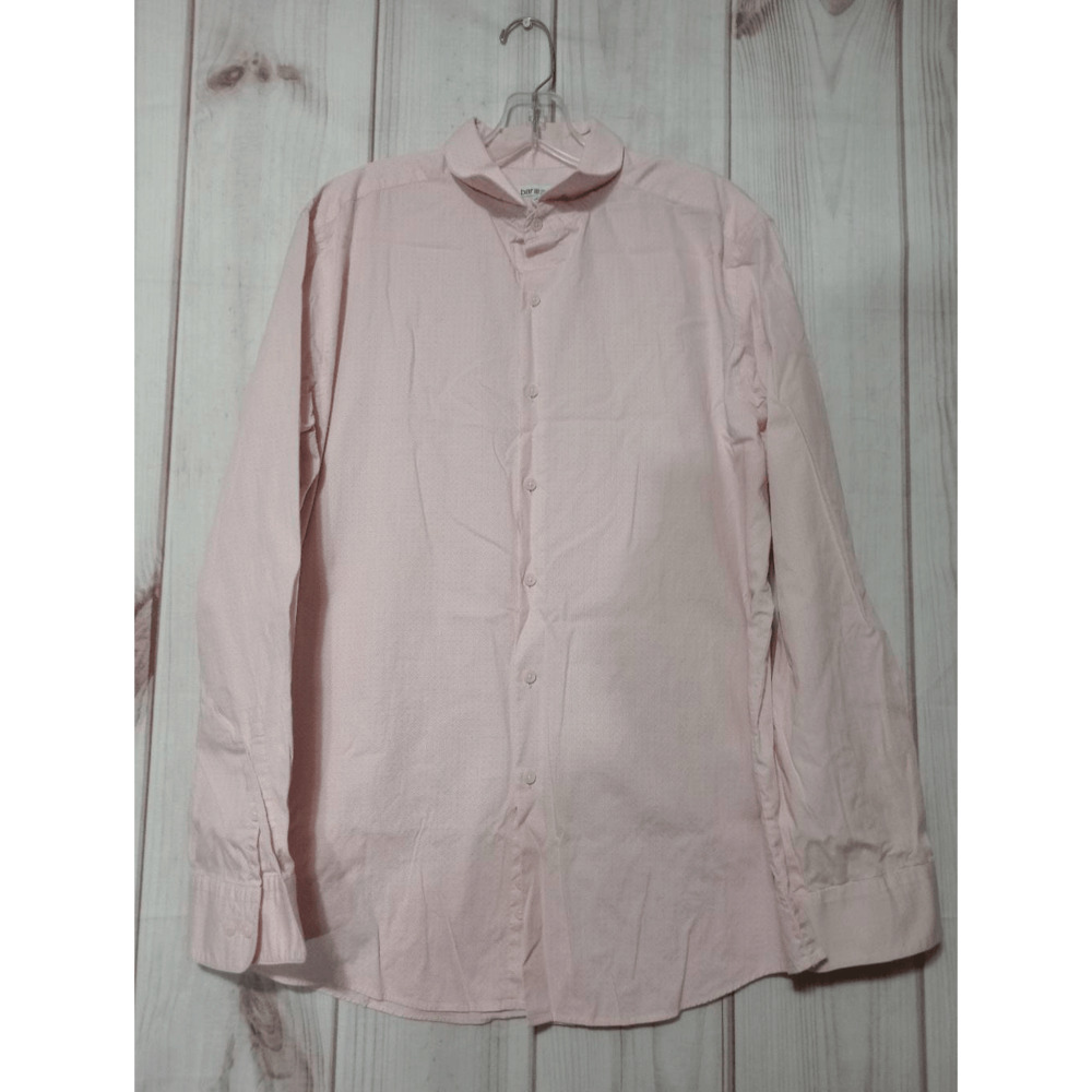 Bar III Shirt‎ Men's Large Slim Fit Pink Button Front Long Sleeve